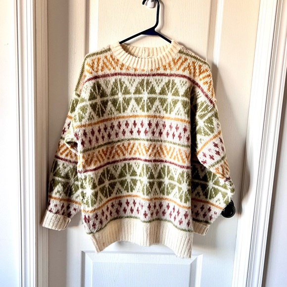 Vintage ICE SHEEP Icelandic 100% New Wool Crew Neck Pullover Sweater—SZ. Med - Picture 13 of 17